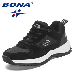 Casual Shoes BONA Outdoor Walking Men Comfortable Sneakers Ventilate Free Excellent Style Running Lace Up Athletic Shoe