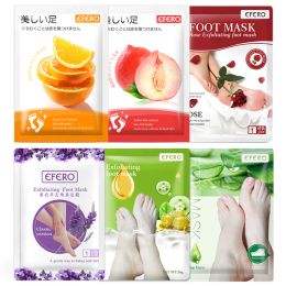 Feet EFERO 6Pair Exfoliating Foot Masks Pedicure Socks Exfoliation for Feet Mask Peel Dead Skin Remover Calluses Nourishing Foot Mask