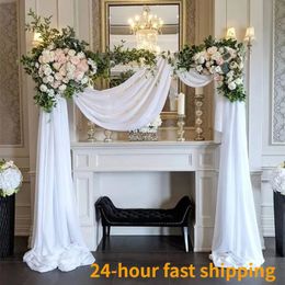 Wedding Arch Drape Chiffon Fabric Draping Curtain Drapery Birthday Party Supplies Ceremony Reception Hanging Wall Decoration 240419