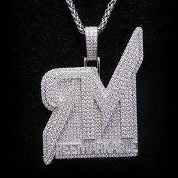 New Style Customized Name Letter Sier Jewelry Pendants Custom Moissanite Diamond Initial Pendant