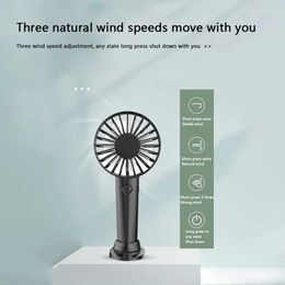 Other Appliances Mini handheld portable desktop fan USB rechargeable battery operated mini personal computer with 3 adjustable speeds suitable for outdoor travel