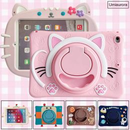 Case For Xiaomi MiPad 5 Mi Pad 5 6 Redmi Pad 10.6 SE 11 inch 2023 Kids Cartoon Tablet Case 360 Rotation Hand Ring Stand Cover Funda