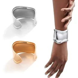 Charm Bracelets Niche Bangles For Women Novel Exaggerate Fashion Metallic Open Bracelet