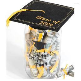 Party Supplies Graduation Gifts 2024 - DIY Mason Jar Filled With Money & Class Of Cap Kit For College High School