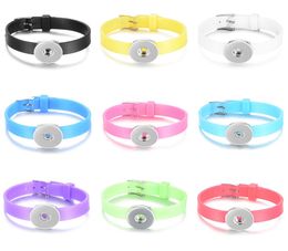 10pcspack Noosa Jewellery Candy Colour Silicone Bracelet 20cm Fit 18mm Snap Buttons DIY Snap Jewellery for Child NN7136952118