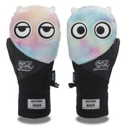 Gloves Cartoon Palm Ice Snow Gloves, Outdoor Accessories, Waterproof, Wearable, Breathable, Snowboarding Mitten, Ski, Fivefinger Unsex
