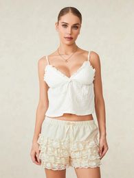 Women's Shorts Women Summer Lace High Waist Mini Bow