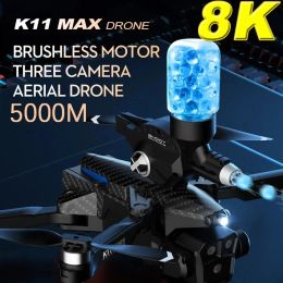 Drones K11 MAX Drone Launching Water Bombs Brushless Power Electric Adjustment Three Camera Drone Quadcopter Adults Childs Toy