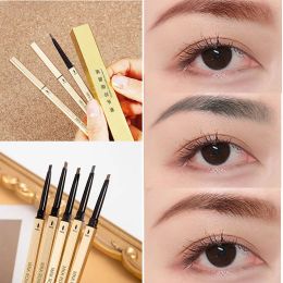 Enhancers EyeBrow Pen Gold Bar Shape Automatic Rotation Brow Tint Enhancer Double Head Eye Makeup Pencil Natural Sweatproof Slim Pen