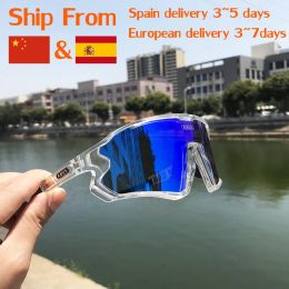 Sunglasses 5 Lens Polarized Men's Sunglasses Outdoor Sports Bike Bicycle Sunglasses Gafas MTB Cycling Glasses Eyewear Peter Goggles Man