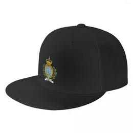 Ball Caps Custom Coat Of Arms San Marino Baseball Cap Men Women Flat Snapback Hip Hop Hat Sports