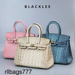 Bag Womens Platinum 2024 Handbag Fashion Alligator Bone Womens Style Versatile Shoulder Handmade Genuine Leather