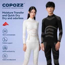 Set COPOZZ New Upgrade Winter Ski Thermal Underwear Sets Men Women Lycra Fabric Quick Dry Tracksuit Ski Thermo Underwear Long Johns