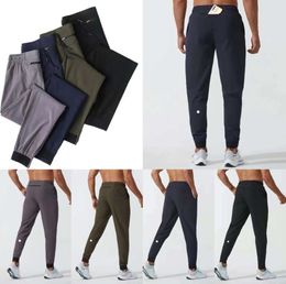 LL Men's Jogger Long Pants Sport Yoga Outfit Quick Dry Drawstring Gym Pockets Sweatpants Trousers Mens Casual Elastic Waist fitness Designer Fashion Clothing 345436