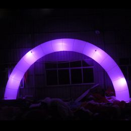 12m wide (40ft) with blower Commercial decorative round LED inflatable lighting arch advertising archway door for party wedding event