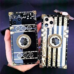 Cell Phone Cases Luxury Gold Square Cover Glitter Flower Case for Samsung Galaxy A15 A25 A35 A55 5G A54 A14 A13 A34 A23 A33 A53 A72 A32 A12 A71 d240424