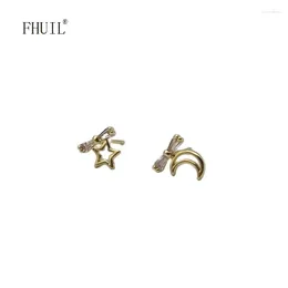 Stud Earrings Asymmetrical Sweet For Women Gold Plated In Earring Design Fashion Jewelry Wedding Party Gifts