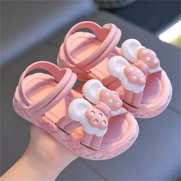 2024 new girls' sandals summer non-slip soft soled princess shoes open toe cute large and small children beach sandals