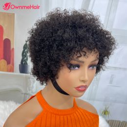 Wigs Brazilian Short Kinky Curly Human Hair Wig Afro Short Wigs for Black Women Pixie Cut Wig Human Hair Full Machine Made Glueless