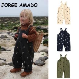 Pants New Autumn Winter Baby Girl Boy Overalls Apricot/navy Blue/green Straps Jumpsuit Newborn Fashion Versatile Clothes E23309