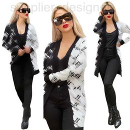 Women's Sweaters designer M4003 Autumn and Winter Temperament Commuting Slim Knitted Cardigan Sweater Coat O4SB