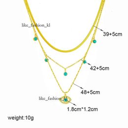 14K Yellow Gold Butterfly Moon Lock Blue Eyes Pendant Necklace for Women New Multilayer Choker Chain Jewellery Gifts 956 268