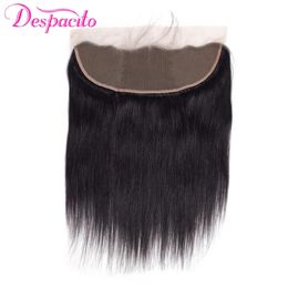 13x4 HD Transparent Lace Front Frontal Human Hair Brazilian Straight Only Remy Free Part PrePlucked Natural 240419
