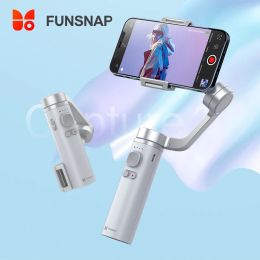 Gimbal Funsnap Foldable Handheld Gimbal 3Axis Pocket Sized Phone Stabiliser Selfie Stick for IOS/Android Smartphone Vlog Mobile Live