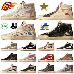 Dirty Old Sneakers Casual Star Shoes Slide-Star Men Women Luxury Italy Brand Trainers OG Original Nappa Leather Plate-Forme Trainers Chaussures Outdoor Shoe Eur 36-46