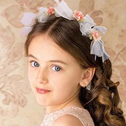 Hair Accessories Oaoleer Cute Bride Flower Crown HairBands For Women Girl Wreath Headbands Child Hoop Kids Headwear Wedding