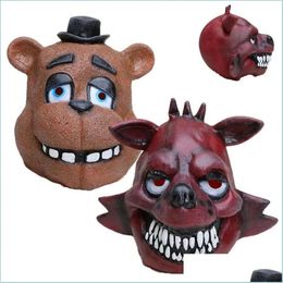 Cinco noites na máscara de Freddys máscara fnaf y chica Freddy Fazbear Urso Presente para crianças Decorações de festas de Halloween Supplie Y200103 D DHHM2 ECORIONS 200103 HHM2