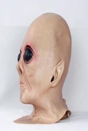 Realistic UFO Alien Head Mask Latex Creepy Costume Party Cosplay3833347