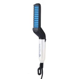 Irons Multifunctional Hair Comb Brush Quick Beard Straightener Men's Hair Straightening Flat Iron Heated Hair Comb Show Cap Styler