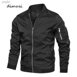 Men's Jackets DIMUSI Spring Mens Bomber Jackets Casual Mens Light Sports Jackets Fashion Windproof Jackets with Pocket Zipper JacketsL2404