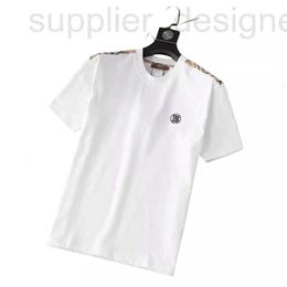 Men's T-Shirts designer Trendy men's and women's round neck short sleeved T-shirt with solid Colour letter embroidery, loose fitting Babaoshen Baba family light luxury H22