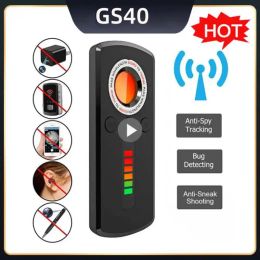 Detector GS40 Mini Camera Detector Anti Spy Gadget Professional Hunter Wireless Signal Car GPS Infrared Search Wiretapping Bug Devices