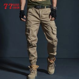 Pants Military Tactical Pants Mens Joggers Camouflage Cargo Casual Pants Male 100% Cotton MultiPocket Fashions Large size Trousers