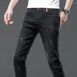 Men's Jeans Denim Brand Design Cotton Casual Cool Pants Elastic Slim Temperament Fashion Daily