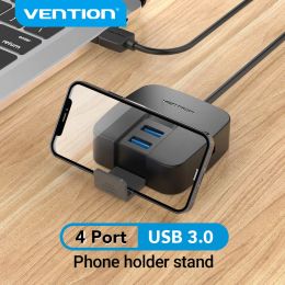 Hubs Vention USB Hub 3.0 Multi USB Splitter 4 Port for Laptop USB Flash Drive Mouse Keyboard Xiaomi Adapter USB 3.0 Hub USB 3 0 2.0