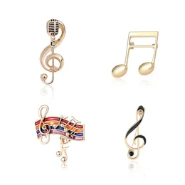 Brooches Beaut&Berry Trendy Enamel Music Note Unisex Party Casual Office Pins Accessories Gifts