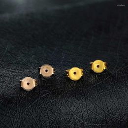 Stud Earrings Arrival 18K Yellow Gold Back Women AU750