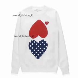 Men's Hoodies Player Sweatshirts Designer Play Commes Jumpers Des Garcons Letter Embroidery Long Sleeve Pullover Women Red Heart Loose Sweater Clothing 808