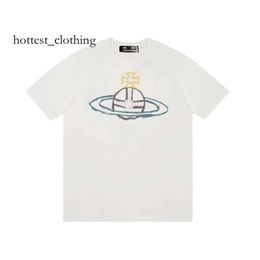 Viviane Westwood Shirt Mens T-shirts Spray Orb T-shirt Brand Clothing Men Women Summer T Shirt with Letters Cotton Jersey High Quality Tops 4762