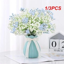 Decorative Flowers 1/3PCS 90Heads 52cm Babies Breath Artificial Plastic Gypsophila Floral Bouquets Arrangement For Wedding Home