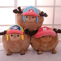 Cushions 35cm One Piece Tony Tony Chopper Kawaii Cartoon Plush Doll Toys Throw Pillow Hand Warm Stuffed Doll Sofa Back Cushion Girls Gift