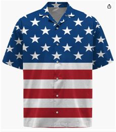 Mens American Flag Print Casual Shirt Independence Day T-Shirt American Flag Sublimation Eagle Top Print Art Short Sleeve T-Shirt Plus Size