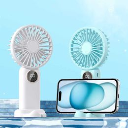 Other Appliances Portable Silent Fan Mini Handheld Electric Fan 5 Wind Speed Detachable Cover Suitable for Children Adults Home Office Outdoor J240423