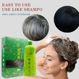 Colour Hair Dying Black Shampoo Plant Bubble Fast Colour Permanent Dye Shampoo White Nourishing Grey Removal Covering Hairs Moistur