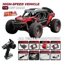 Cars 16106 1:16 50KM/H 4WD RC Car With LED Remote Control Offroad Cars High Speed Drift Monster Truck for Kids vs Wltoys 144001 Toys