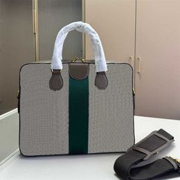 High Quality Laptop Bags g-letter Luxury Striped Business Briefcase Unisex Designer Handbags Women Sacoche Bags Shoulder Designer Bag Wallet 240115